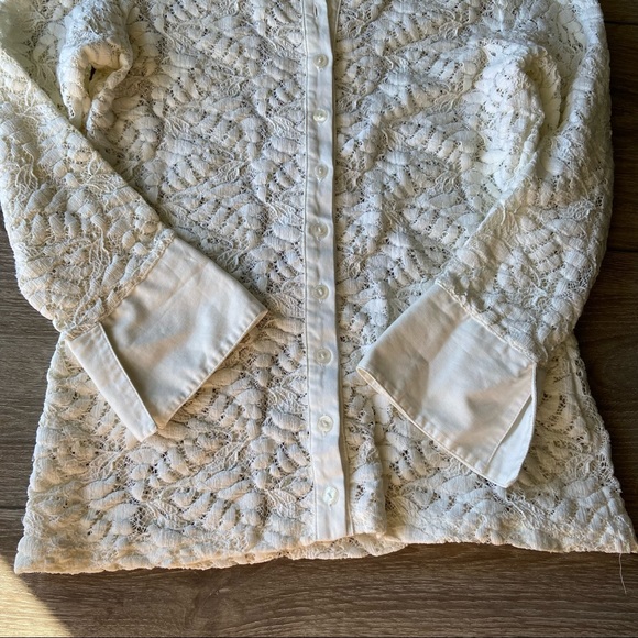 Anne Fontaine 'Calisse' Stretch Lace Blouse - Picture 7 of 16